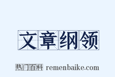 文章纲领是什么意思的图片